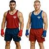 FIGHTERS - Maillot de Boxe / Reversable / Rouge + Bleu