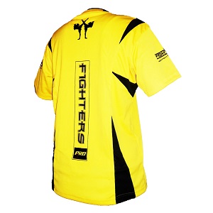 FIGHTERS - Camicia da kickboxing / Competition / Giallo / XS