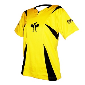 FIGHTERS - Camicia da kickboxing / Competition / Giallo / XS