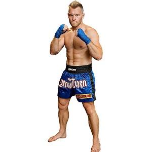 FIGHTERS - Shorts de Muay Thai / Kickboxing / Bleu / XL