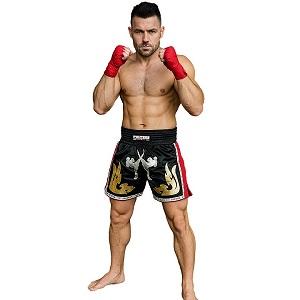 FIGHTERS - Shorts de boxe thai / Elite Pro Fighters / Noir-Rouge / Large