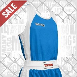 Top Ten - Men Boxing Shirt / Blau-Weiss / Medium