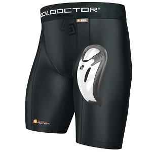 Shock Doctor - Short de compression avec garde-aine Bioflex / Noir / Large